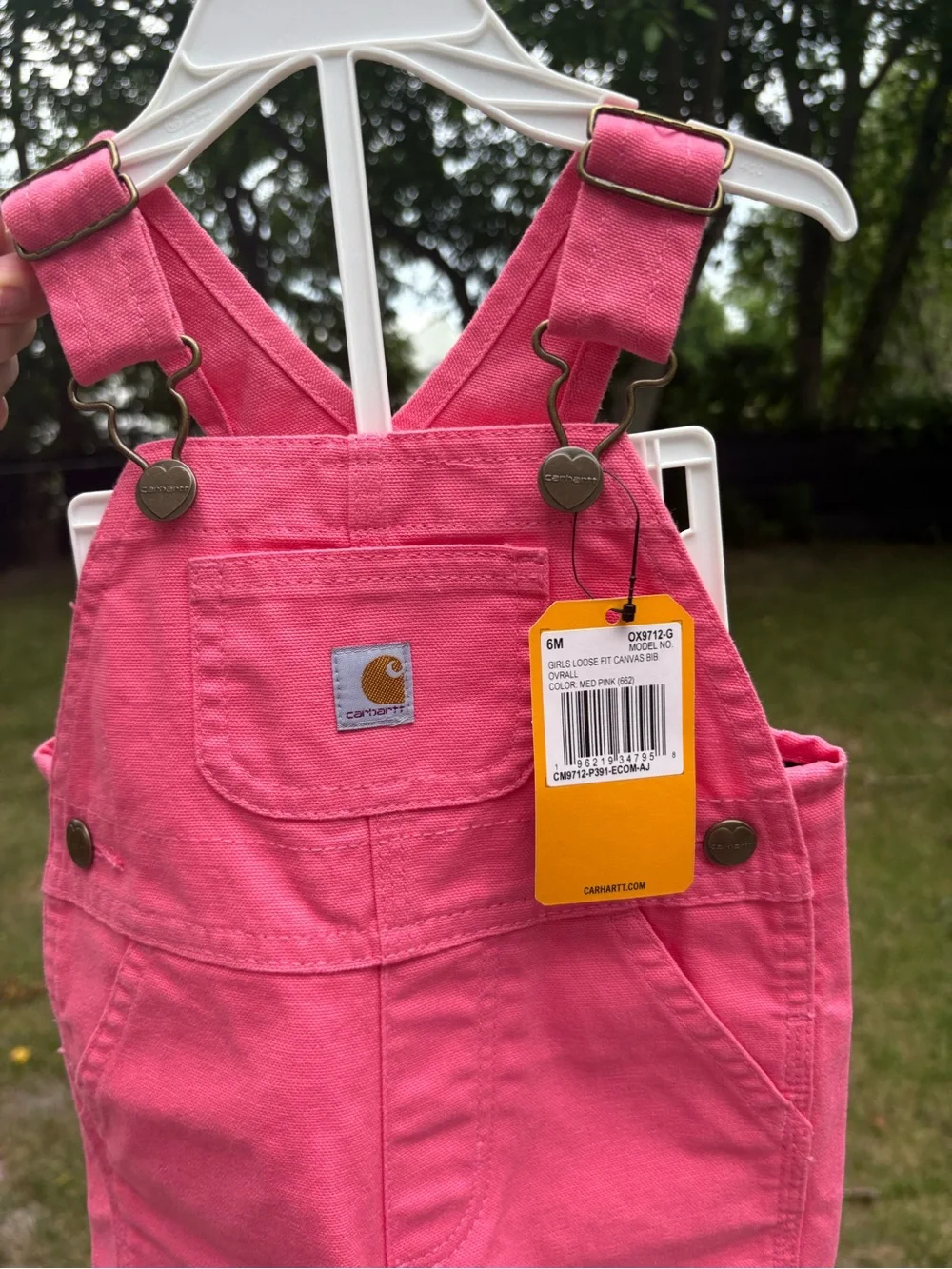 Carhartt Baby Overalls in Pink